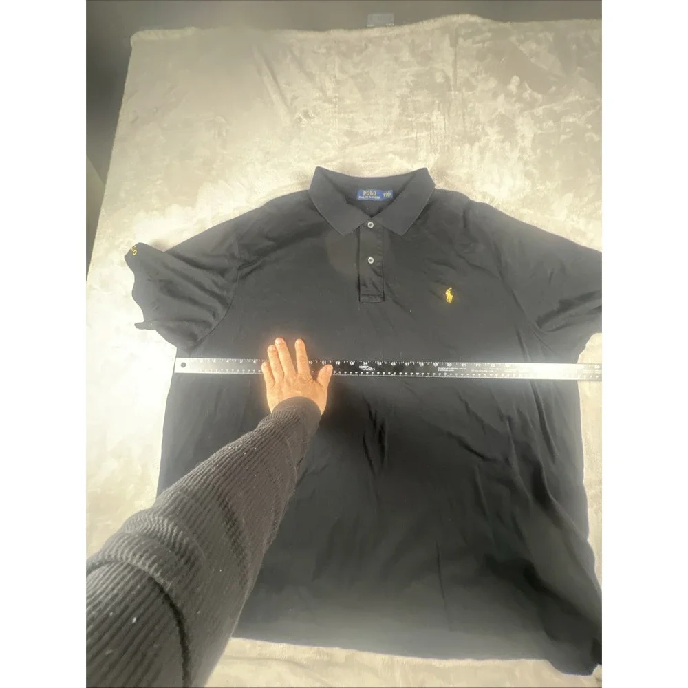 Polo Ralph Lauren Men's Polo Shirt Size 3XB BIG‎ Short Sleeve Black 100% Cotton